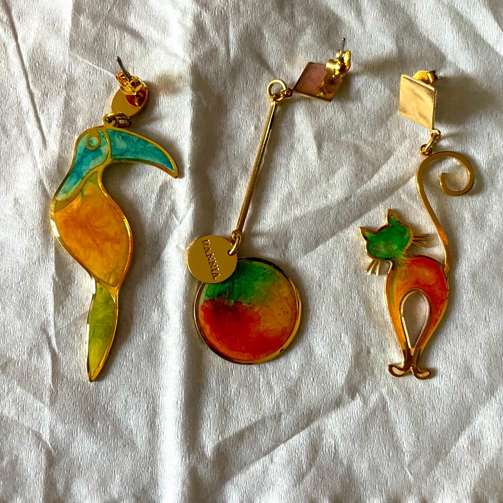 Colombian Made water color earrings